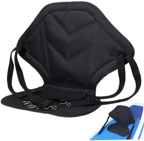 Paddle Board Seat, Kayak Seats with Back Support, Adjustable Kayak Replacement Seat with Snap, Paddle Board Kayak Seat with Storage Bag for Summer Outside Sporting Equipment