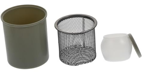 VILLCASE Multifunktionaler Pinsel-waschbecher Mit Edelstahl-filter Tragbarer Malzubehör-eimer Für Öl Aquarellfarben Einfache Reinigung Und Trocknung Von Künstlerpinseln Wiederverwendbar Und