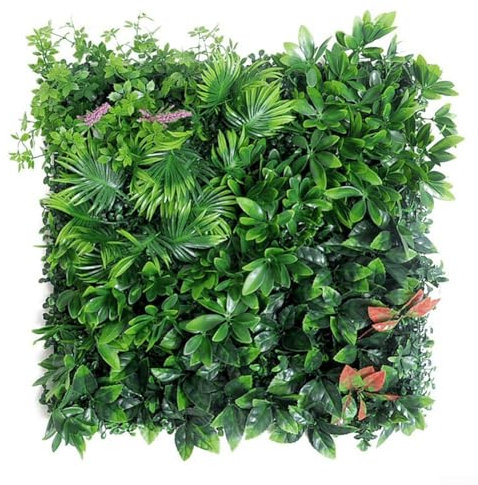 Jotekonoby Decoración para colgar en la pared, panel de pared de flores, glicinia, flores artificiales, decoraciones de jardín, paneles de pared de plantas artificiales, decoración de pared de seto