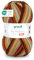 Gründl Wolle Big Mamma Print - XXL Wolle zum Stricken mit Farbverlauf - Weich und hautfreundlich - 100% Polyacryl - 1 Knäuel 400 g / 1040 m - Nadelstärke 3,5-4,5 - senf-kürbis-kupfer-rehbraun-moos