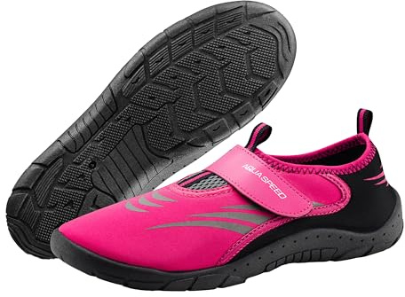 Aqua Speed 27 modische Aqua Schuhe + Microfaserhandtuch | Herren | Damen | Jungen | Mädchen | Jugendliche | Profilsohle
