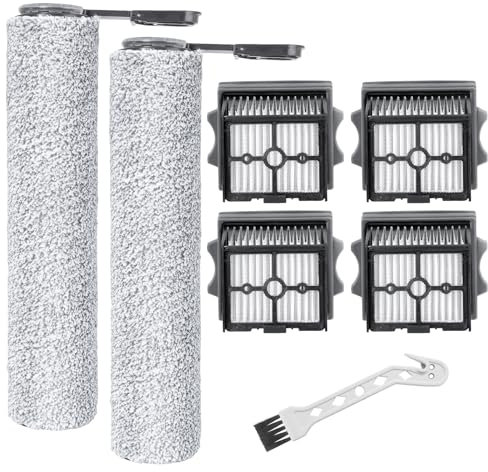 Heykewi Rouleau de Brosse et Filtre HEPA pour Tineco Floor One Stretch S6 / Floor One Switch S6 / Floor one S6 stretch lite/Floor One S7 Stretch Ultra / Floor One S9 Artist Aspirateur Accessoires