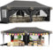 TRIUMPHKEY Pavillon 3x6 UV-Schutz 50+, Faltpavillon 3x6 Wasserdicht Stabil mit 6 Seitenwänden, Partyzelt mit Tragetasche, Höhenverstellbarer Gartenpavillon Für den Außeneinsatz Geeignet,Grau