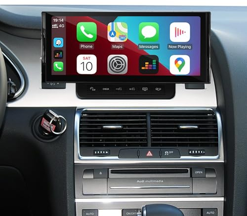 CarPlay Android Auto-Upgrade-Kit für Audi Q7 SQ7 RSQ7 MMI 3G 10.25 Touchscreen Spiegelung, Android Multimedia Apps Navigation Google Maps Netflix YouTube Spotify TikTok Reddit Spiele Facebook (64 GB)