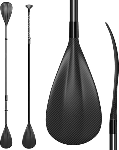 Awstrokine 2-in-1 SUP Paddel Aluminium, 4-teilig faltbar & verstellbar, mit verstärkten PP-Blättern, für Kajak und Stand Up Paddle Board