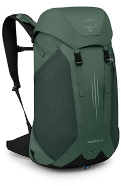 Osprey Hikelite LT Wanderrucksack mit Regenschutz, leicht, für Damen und Herren, 30 l, Toundra-Grün