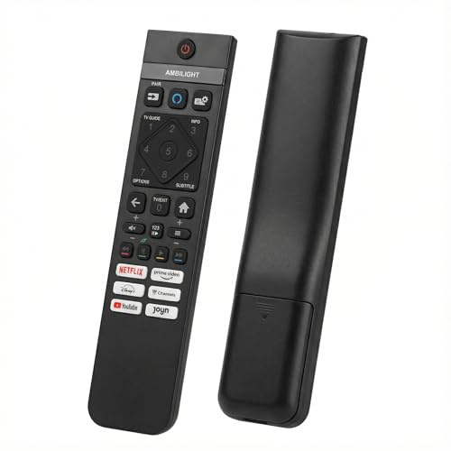 Dakana Télécommande pour Philips Ambilight Smart TV - Compatible avec 55PUS8309 65OLED769 55PUS8919 43PUS8309 PUS8359 PML9019 & PUS8500 - Télécommande infrarouge avec Joyn & Netflix - Sans commande