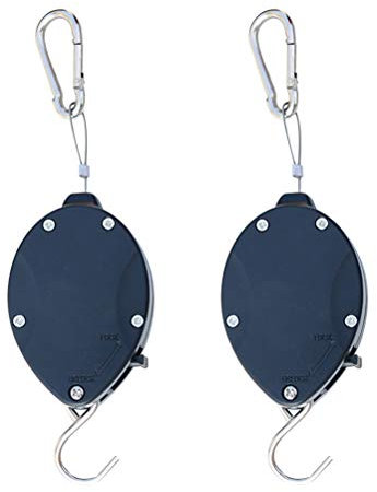 Cabilock 2st Blumentopf Einziehbar Haken Hängepflanze Haken Drehbarer Haken Garten Pull down Aufhänger Garten Blumenampel Haken Gartenhaken Zum Aufhängen Pflanzenhaken Hängend Blumenkorb