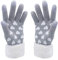 VENI MASEE Weihnachten Frauen Schöne Herz Print Warm Strickwolle Touch Screen Handschuhe - Grau,20cm