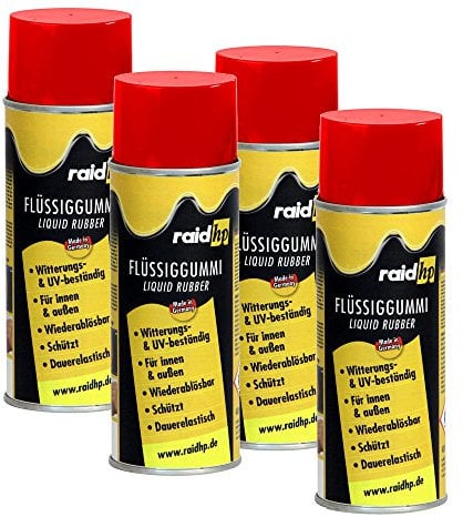Raid HP 380265 Flüssiggummi 1600ml ROT-MATT Sprühfolie Felgenfolie. Dauerelastische Gummierung für innen und außen für Auto Boot Motorrad Quad Fahrrad Freizeit Hobby