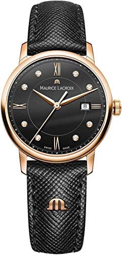 Maurice Lacroix Damen Analog Quarz Uhr mit Leder Armband EL1094-PVP01-350-1