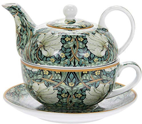 Lesser & Pavey Pimpernel Tea for One with Matching Cup & Saucer | 600ml Capacity Luxury Teapot Ideal for Home, Office & Outdoor | Without Tea Strainer | Elegant Gift Alternative to Glass Tea Pot