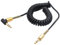AAOTOKK Câble Enroulé 3,5 mm Câble 90 Degrés Angle Droit 3 Pôles 3,5 mm Mâle à 3,5 mm Mâle TRS Jack Câble Audio Stéréo pour Tous Les Smartphones, Tablettes Et Lecteurs MP3 Compatibles 3,5 Mm (1,5 M)
