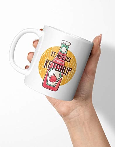 BLAK TEE More Tomatoes and More Ketchup Porcelain Coffee and Tea Mug 330 ml