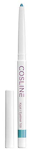 COSLINE Kajal und Eyeliner 108 Seagreen, Türkis, Wasserfester Kajal, Verschmiert nicht, Türkiser Lidstrich, Weiches Auftragen, Starke Pigmentierung, Vegan, Made in Germany