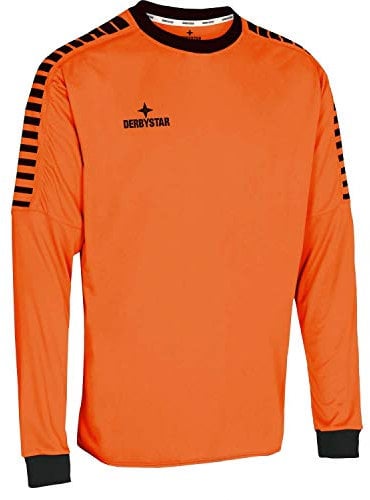 Derbystar Unisex Kinder Hyper målmandstrøje Kinder Torwarttrikot, Orange Schwarz, 152 EU