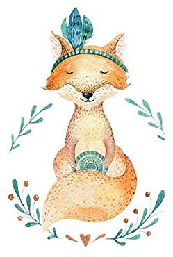 Goldkindzauber DIY Aufbuegler Patch Sticker Applikation Fuchs mit Feder Aufnaeher Kleidung Patches Zum Aufbügeln