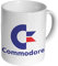 Commodore Kaffeetasse mit Computer-Logo, Keramik, Weiß