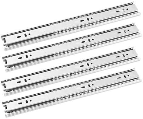 2 Paar Schubladenschiene Vollauszug, 25 cm Länge, 45 kg Tragkraft, seitliche Montage