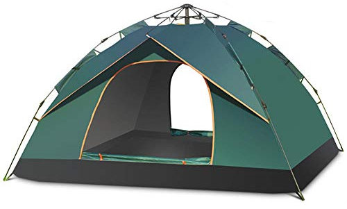 Instant Pop Up Campingzelte für 2-3 Personen Familienpaar, kompaktes Kuppelzelt, Sonnenschutz, wasserdicht, Campingzelte, winddicht, Wanderzelt, schnell aufgebaut für Outdoor-Aktivitäten (grün)
