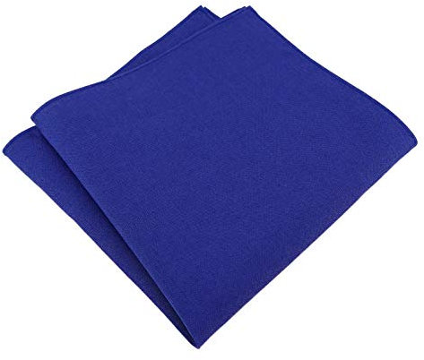 TigerTie - hochwertiges Einstecktuch aus 100% Baumwolle in royal Unicolor einfarbig - Einstecktuch 26 x 26 cm