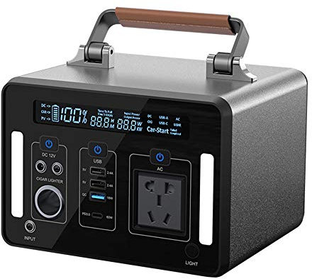 SSCYHT 500Wh/135200mAh Mobiler Energiespeicher 500W Solargenerator Lithiumbatterie Netzteil mit AC/DC/USB/Typ-C/QC3.0/PD3.0 Ausgang LED Taschenlampe SOS Modus für Reisen Zuhause Notfall