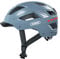 ABUS Fahrradhelm mit Licht - Hyban 2.0 LED - Vorder- und Rücklicht & robuste Hartschale - für Damen und Herren - Blau Glänzend, Größe L