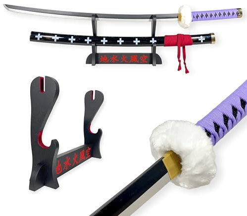 FEENOMENN One Piece - Zoro Katana Replica Lama di Legno - KIKOKU (Viola)