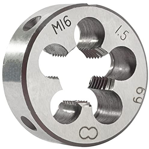 Aceteel M16 x 1,5 mm metrisches rundes Gewindeschneider, Rechtshänder, Maschinen-Gewindeschneider, M16 x 1,5