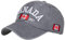 MILAX Baseballmütze mit kanadischer Flagge, Bestickt, Gewaschene Verstellbarer Outdoor Sonnenhut Lässiger Unisex Basecap Vintage Used-Look Cap