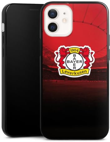 Slim Case extra dünn kompatibel mit Apple iPhone 12 Mini Silikon Handyhülle schwarz Hülle Bayer 04 Leverkusen Fußball Offizielles Lizenzprodukt