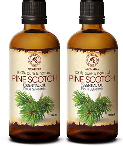 Kiefernnadelöl Ätherisch - Pine Scotch 2х100ml - Weihnachtsbaumduft - Pinus Sylvestris - Austria - Natürliches - Frischer Nadelduft - Kieferöl für Sauna - Aromatherapie - Aroma Diffuser