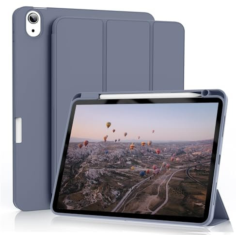 ZOYU Hülle für iPad Air 11 Zoll 2025 M3/M2 2024 7./6./5./ 4. Generation, Hülle mit Stifthalter für iPad Air 11/10,9 Zoll 2022/2020, Unterstützt Pencil Pro/ 2. Generation, Violett