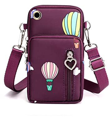Spldsun Umhängetasche, Frauen Messenger Bag Phone Tasche, Mode Oxford Tuch Schultertasche, 9 x 5 x 18cm, für Frauen Phone Schlüsselanhänger (Lila)
