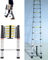 Escalera telescópica de 5 m con 13 peldaños, de aluminio, portátil, antideslizante, multiusos, capacidad de carga de 150 kg, EN131