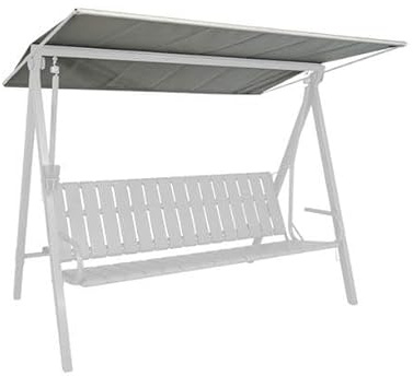 ANGERER Sonnendach für Hollywoodschaukel Draltex hellgrau, 210 x 145 cm | passend für viele 3-Sitzer Hollywoodschaukeln, Schaukeldach Made in Germany, robuster und waschbarer Stoff