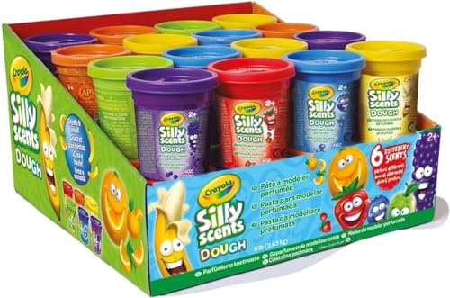 CRAYOLA - Silly Scents, 32 Stück Duftende Modelliermasse mit Display, Partygeschenk, Gadgets für Geburtstage und Partys für Kinder, Klassenzimmer-Preise, Alter 2 Jahre, A1-2491