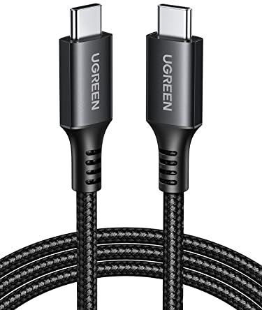 UGREEN USB C Kabel PD 3.0 60W USB C auf USB C Ladekabel PPS Schnellladekabel USB C kompatibel mit iPhone 16/15, Galaxy S24 S23 S22 A55 A35 A15, 2024 iPad Pro/Air, Pixel 9, Spielkonsolen usw. (0.5M)