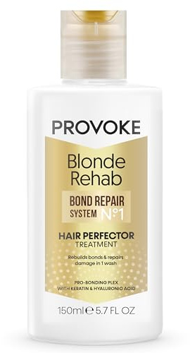 PROVOKE Blonde Rehab N0'1 Hair Perfector Repair Treatment 150ml, Rebuilds Bonds and Repairs Damage in 1 Wash with a Pro Bonding Complex, Keratin and Hyaluronic Acid, for Blonde c hair, off white