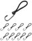 QWORK® 10 pièces Crochet tendeur, tendeurs Elastique avec Crochets, 15cm, Noir, pour bâches, Filets, tentes