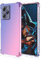 Topme Coque pour POCO X5 Pro 5G (6.67 inches), Étui de Téléphone Portable en Silicone TPU Souple avec Dégradé de Couleur Transparent - Bleu Rose