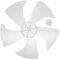 DOITOOL 14 Inch Fan B/lade Replacement Universal Plastic Standing Fan B/lade 5 Leaves with Nut Cover Table Fanner Leaves - Easy to Install