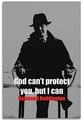 ELedvb The Blacklist Art Poster Raymond Reddington Black DarkCanvas Poster Dekorative Malerei Leinwand Wandposter und Kunstbild Druck Moderne Familie Schlafzimmer Dekor Poster 30 x 45 cm