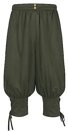 Fulidngzg Herren Mittelalter Wikinger Kelten Hose Piratenhose Retro Renaissance Kolonial Hose Cosplay Kostüm Zurück Schnürshorts 2023