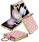 Miimall for Samsung Galaxy Z Flip 5 Case, [Built-in Screen Protector] [Ring Holder] Z Flip 5 Leather Case with Ring, Shockproof Anti-Skid Women Full Coverage Protective Cover for Flip5-Pink