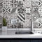 RE-COVERTILES - Autocollants Carrelage Salle de Bain et Cuisine 12 Pcs 15x15 cm - PS00209 Décoration murale en carrelage mosaïque PVC imperméable style carreaux de ciment Azulejos