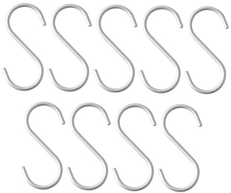 ULTECHNOVO 9stücke Teiliges Aluminium-s-haken- Rostfrei Wasserfest Langlebig Vielseitig Für Küche Bad Garderobe Und Schrank Platzsparend Leicht Zum Aufhängen Von Kleidung Handtüchern Schlüsse