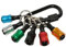 Teocpai 6PCS Porte-embouts de Tournevis à Tige Hexagonale 1/4 Pouce Barre d'extension Portable avec Porte-clés et Rapide à Changer du Foret avec Mousqueton Noir