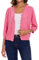 MINTLIMIT Cardigan da donna con scollo a V lavorato a maglia cardigan maglioni maniche 3/4 bottoni top maglioni casual maglieria elegante bolero coprispalle, R-rosa, M