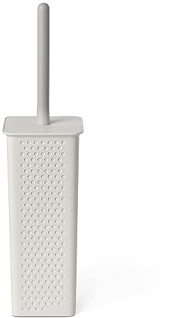 TATAY Escobilla WC | Escobillas de Baño de Plástico Reciclado y Libre de BPA | Fabricada en España | Diseño Compacto y Funcional | 9.5 x 9.5 x 39.5 cm - Colección Bohol - Blanco